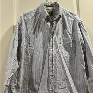 Naturalife The Big Shirt Striped 100% Cotton ButtonDown LongSleeve pocket size M